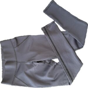 Noli Black Leggings with Textured Detail